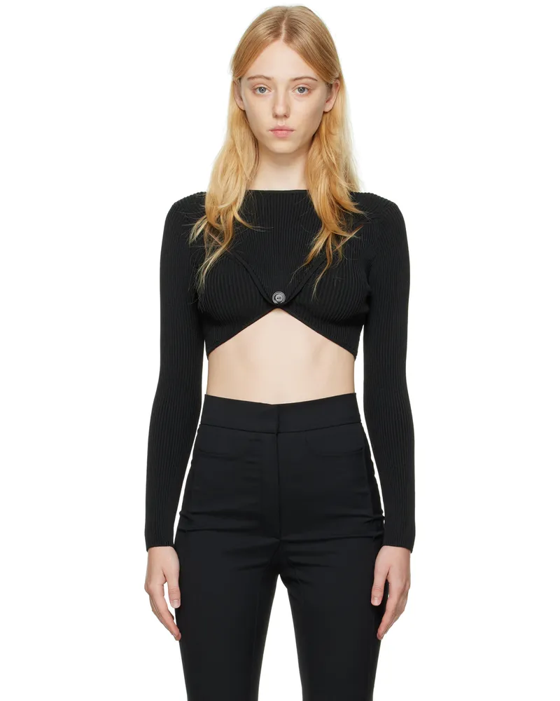 BEVZA Black Envelope Sweater Black