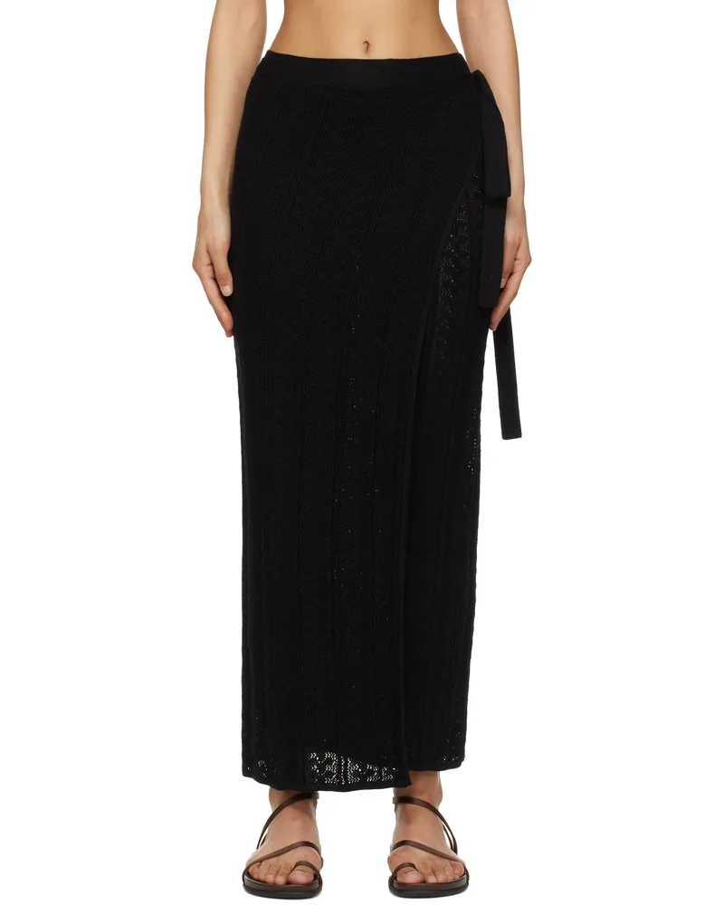 Holzweiler Black Kelp Crochet Maxi Skirt 1051