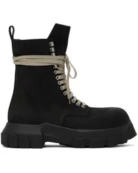 Rick Owens Black Porterville Mega Tractor Boots Black