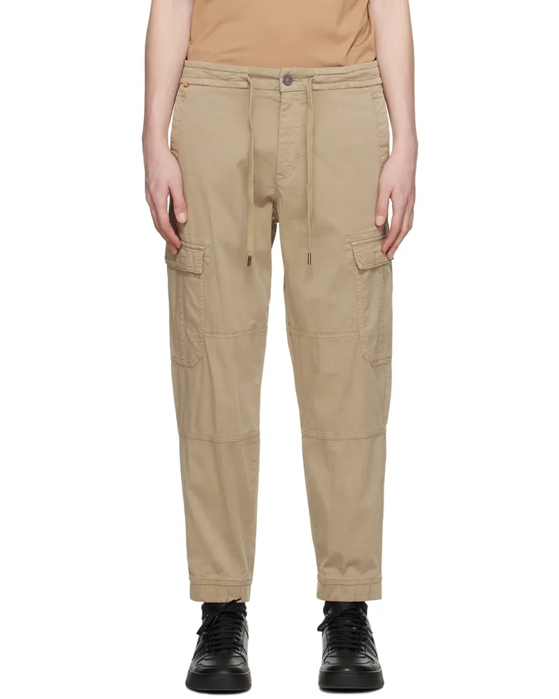 HUGO BOSS Beige Paneled Cargo Pants Medium