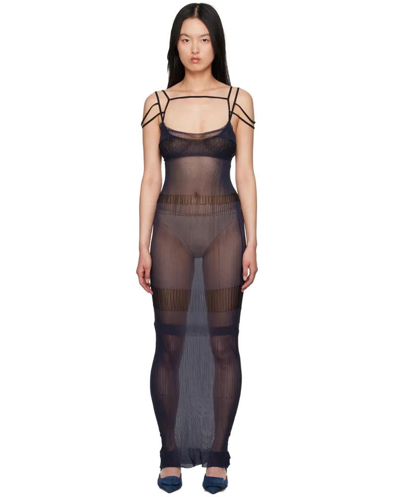 Jacquemus Navy Le Papier 'La Robe Sognu' Maxi Dress 380