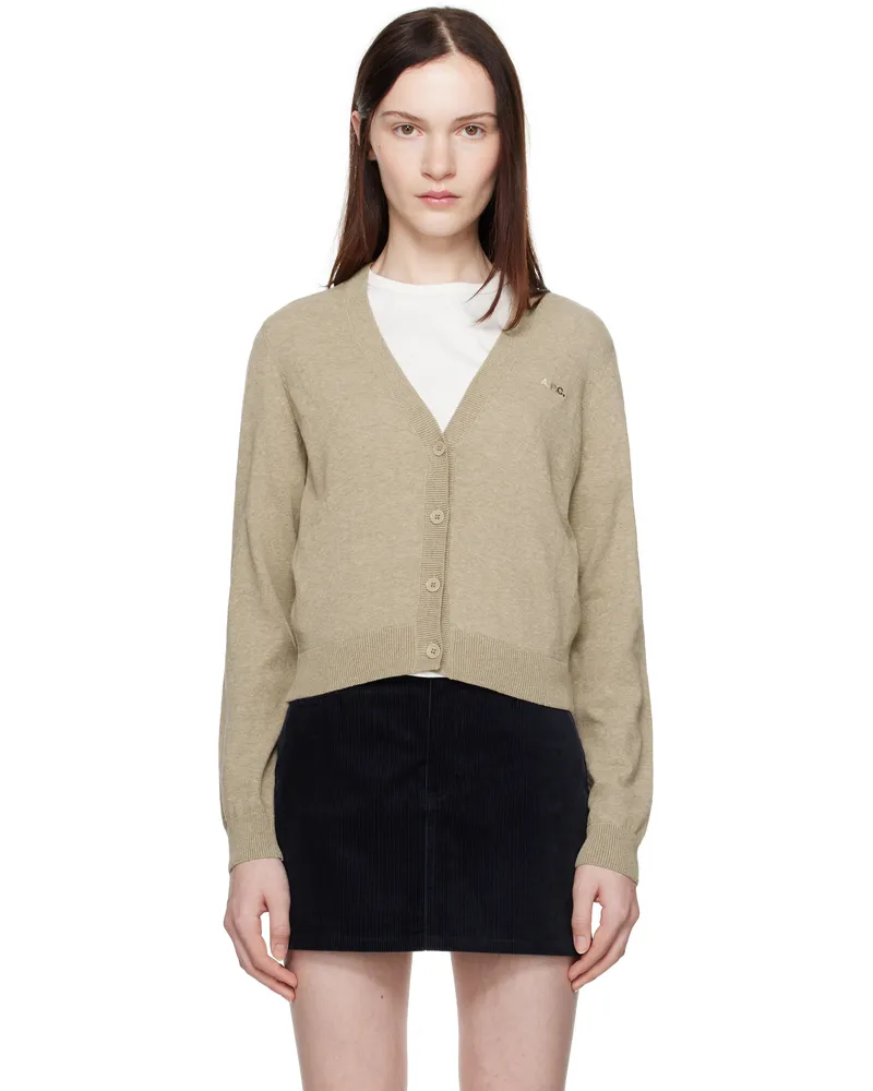 A.P.C. Beige Josephine Cardigan Pbc