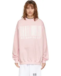 VTMNTS Pink Big Barcode Sweatshirt Baby