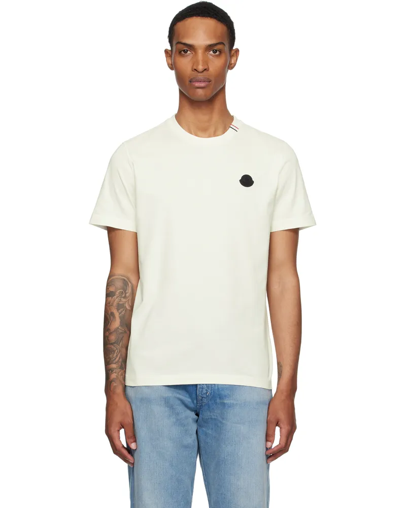Moncler Off-White Short Sleeve T-shirt 031