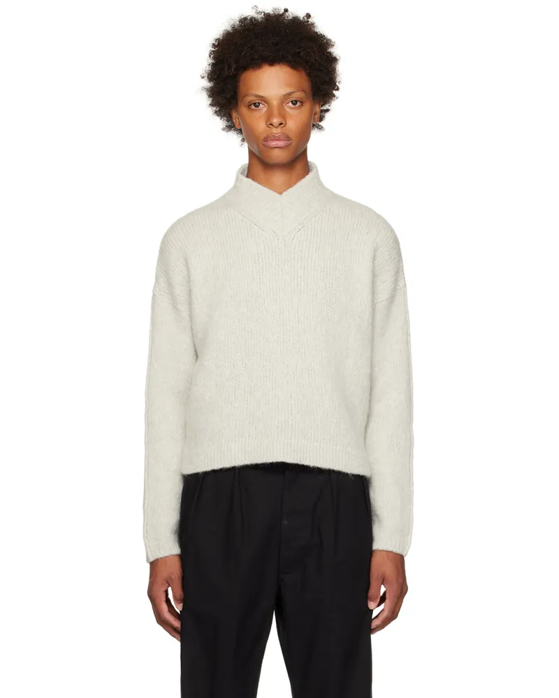 GAUCHERE Gray Cropped Sweater Stone