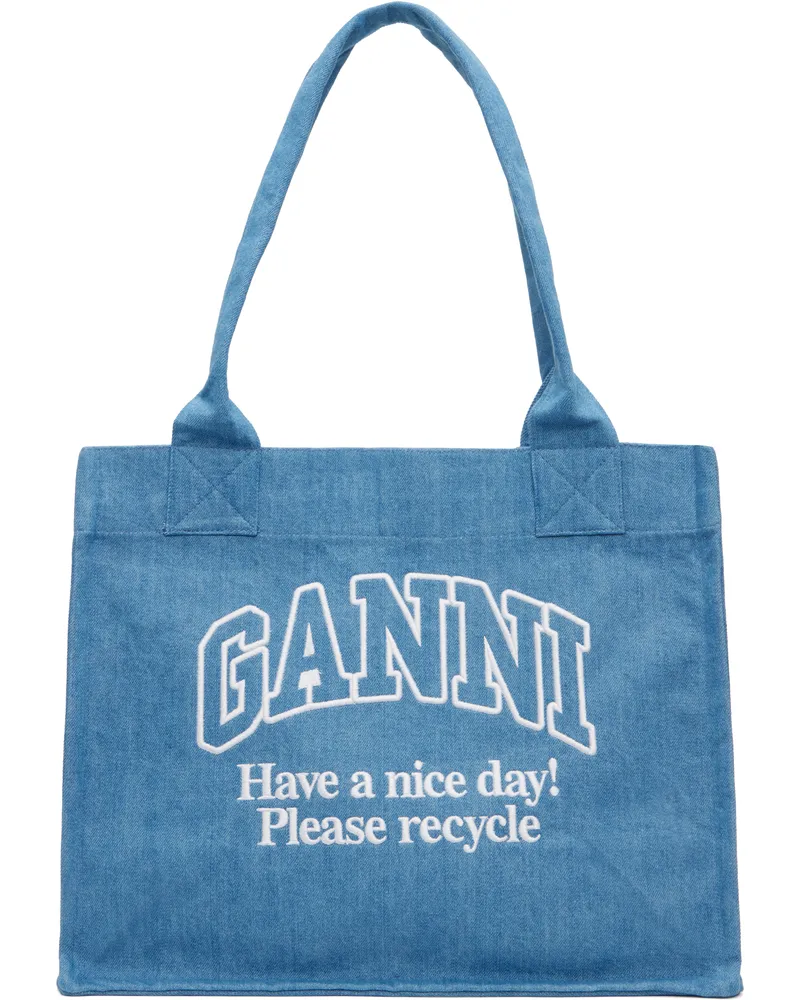 Ganni Blue Denim Tote 630