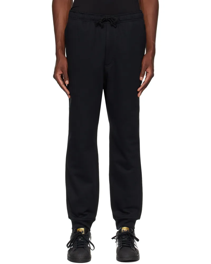 Y-3 Black Cuffed Sweatpants Black