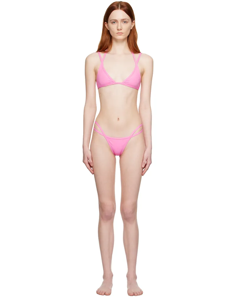 ATTICO Pink Double Strap Bikini 266