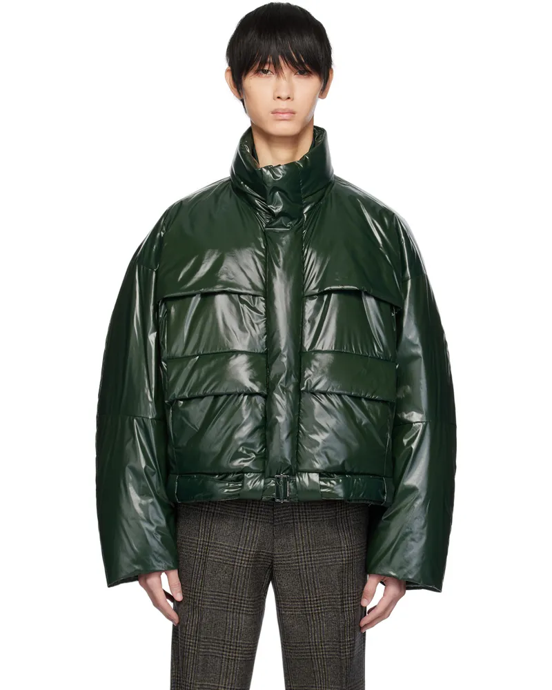 Wooyoungmi Green Zip Down Jacket Fresh