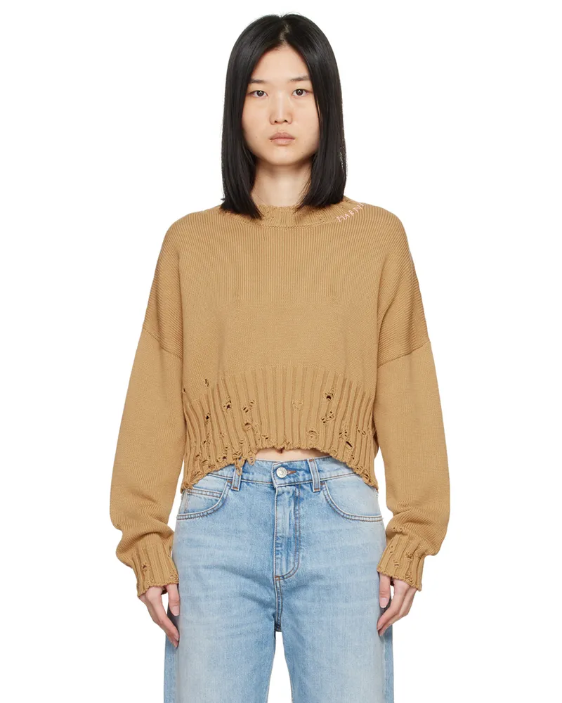 Marni Tan Dishevelled Sweater 00w60