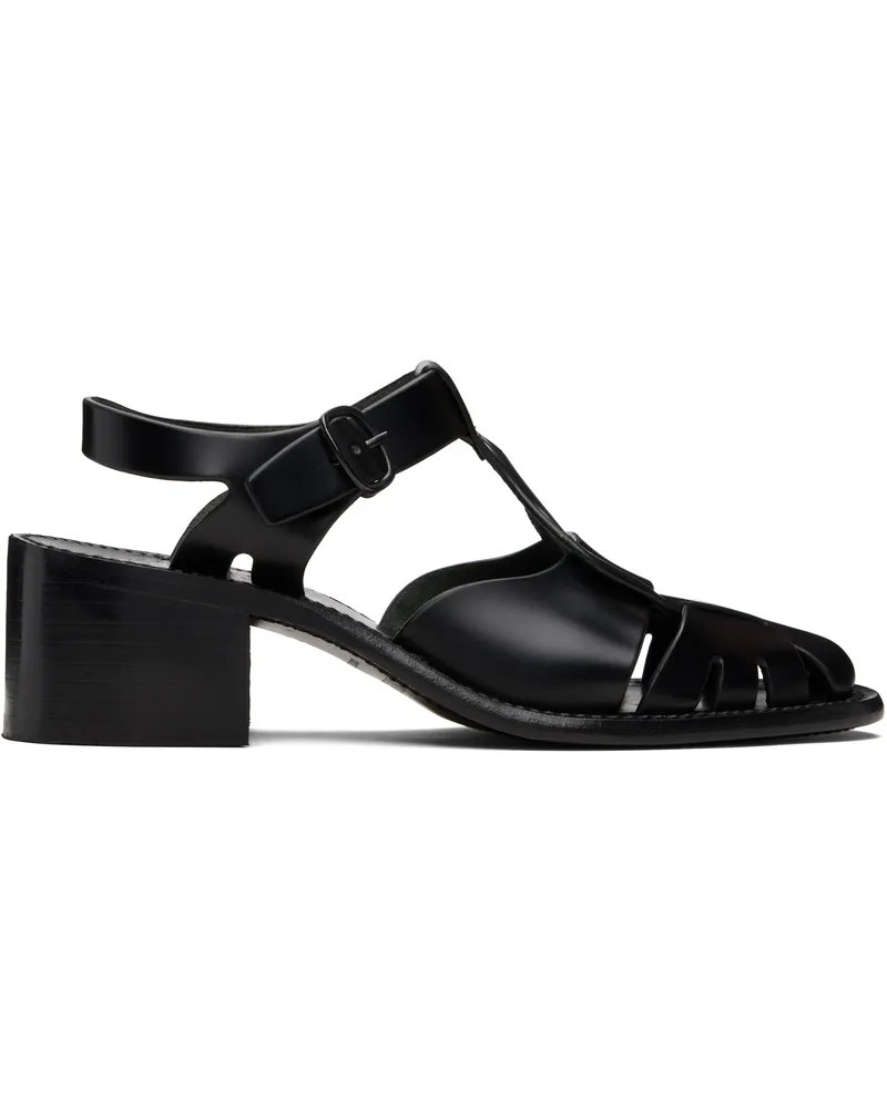 HEREU Black Pesca Heeled Sandals Black