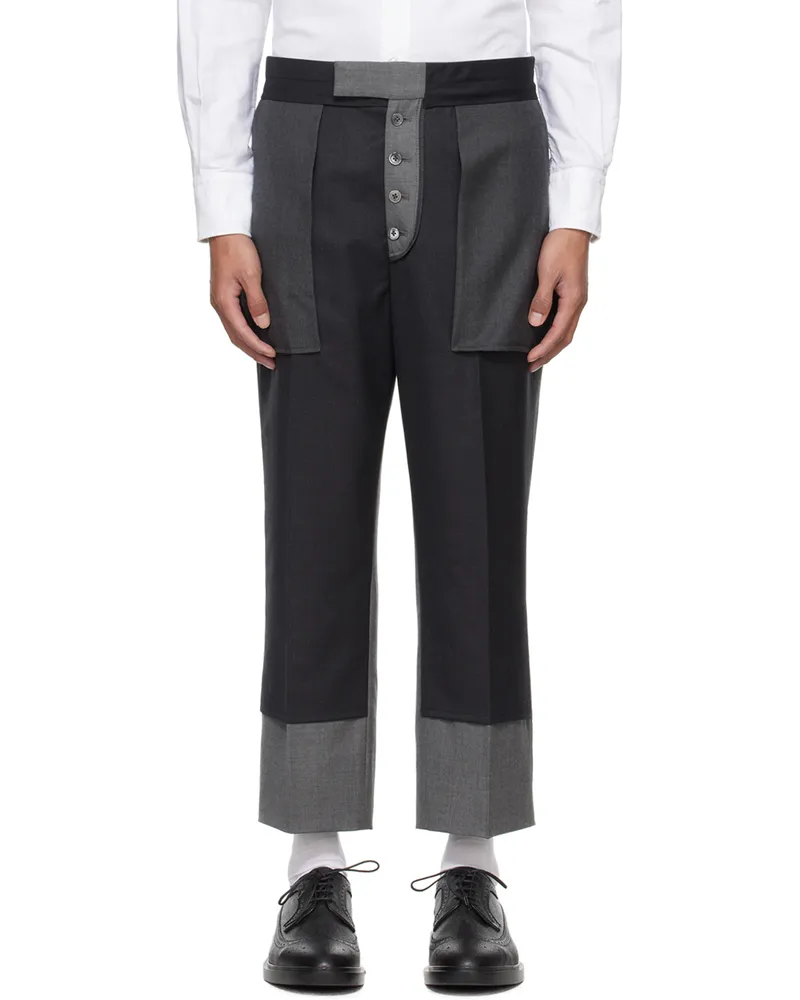 Thom Browne Gray Deconstructed Trousers 035
