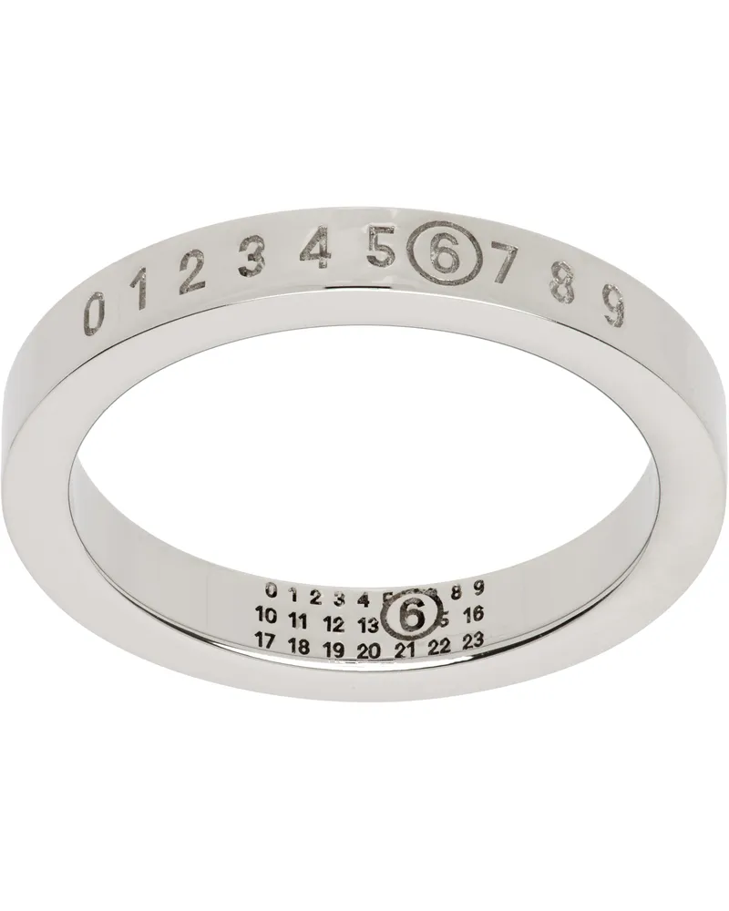 Maison Margiela Silver Minimal Logo Ring 951