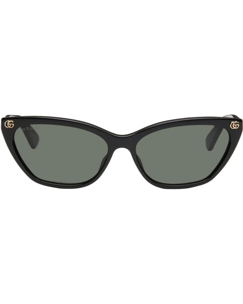 Gucci Black Light Acetate GG Cat Eye Sunglasses 001