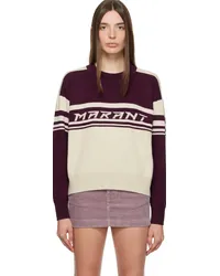 Étoile Isabel Marant Off-White & Burgundy Callie Sweater 86du