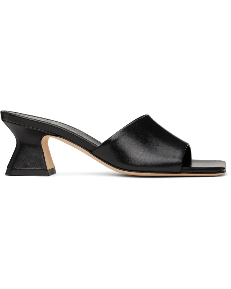 aeyde Black Ale Leather Mules Black