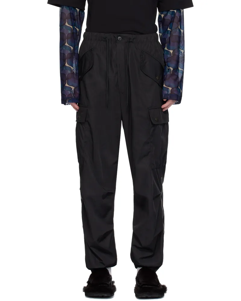 Dries van Noten Black Loose Cargo Pants 900