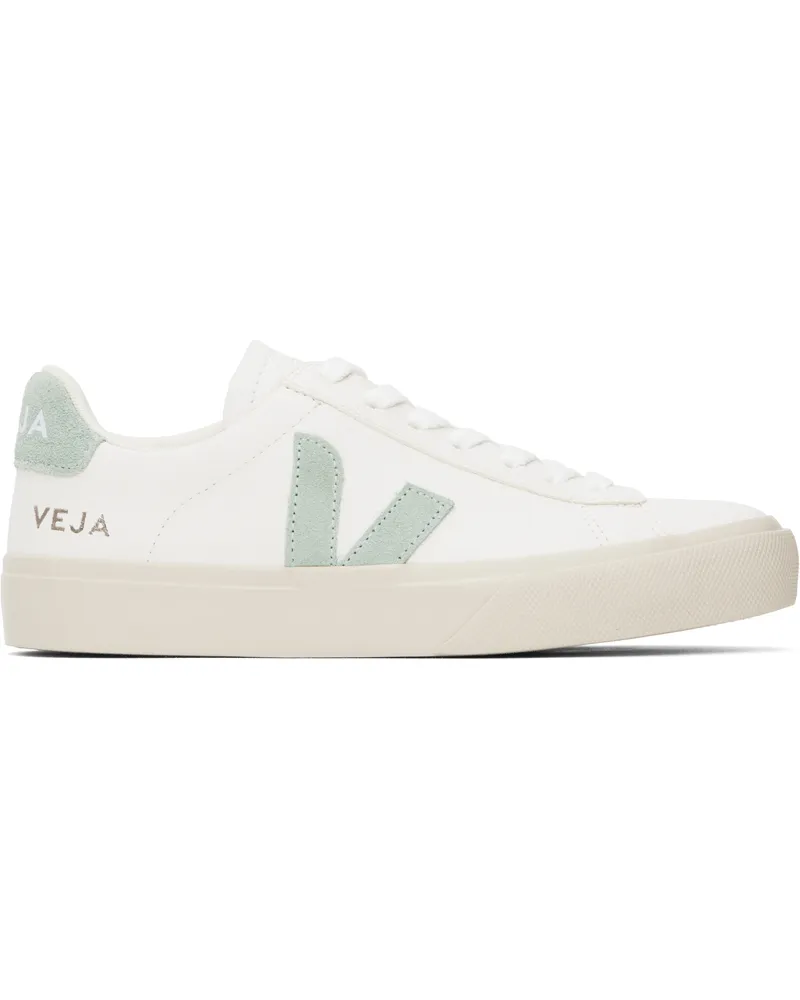 VEJA White & Green Campo Leather Sneakers Extra-white_matcha