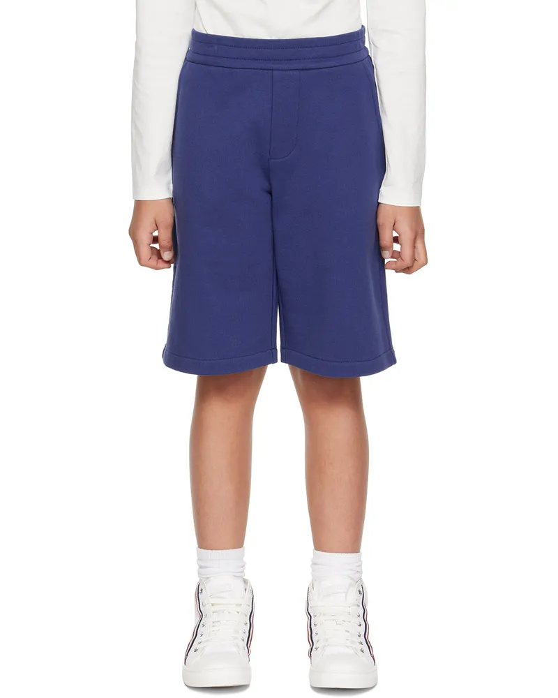 Moncler Kids Navy Patch Shorts 749