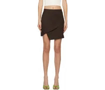 Brown Wrapped Miniskirt