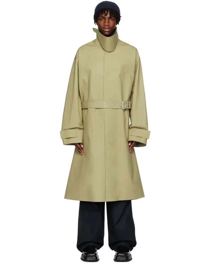 Jil Sander Green Belted Trench Coat 317