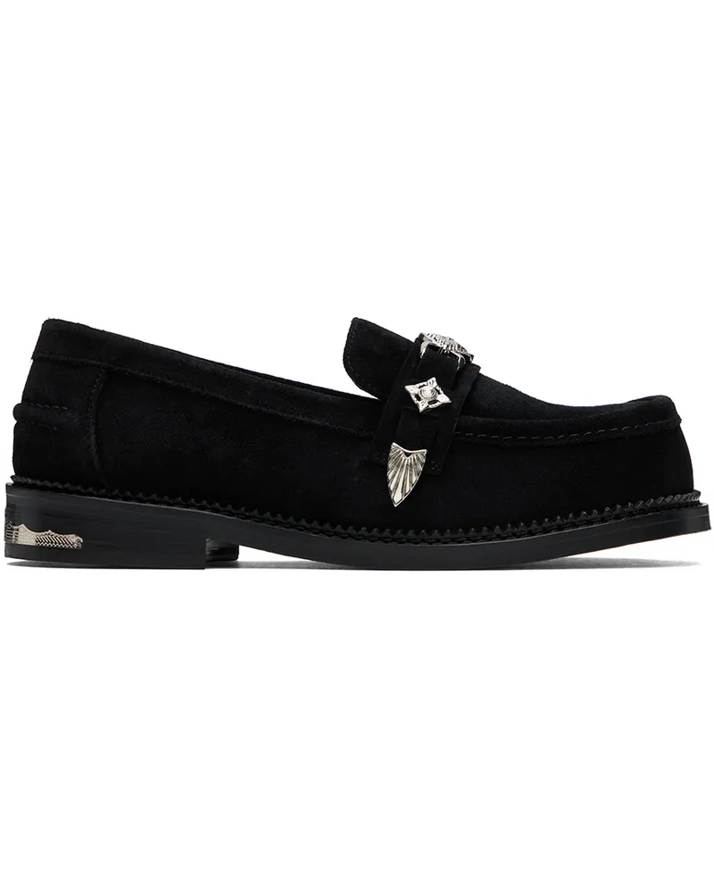 Toga Black Suede Loafers Black