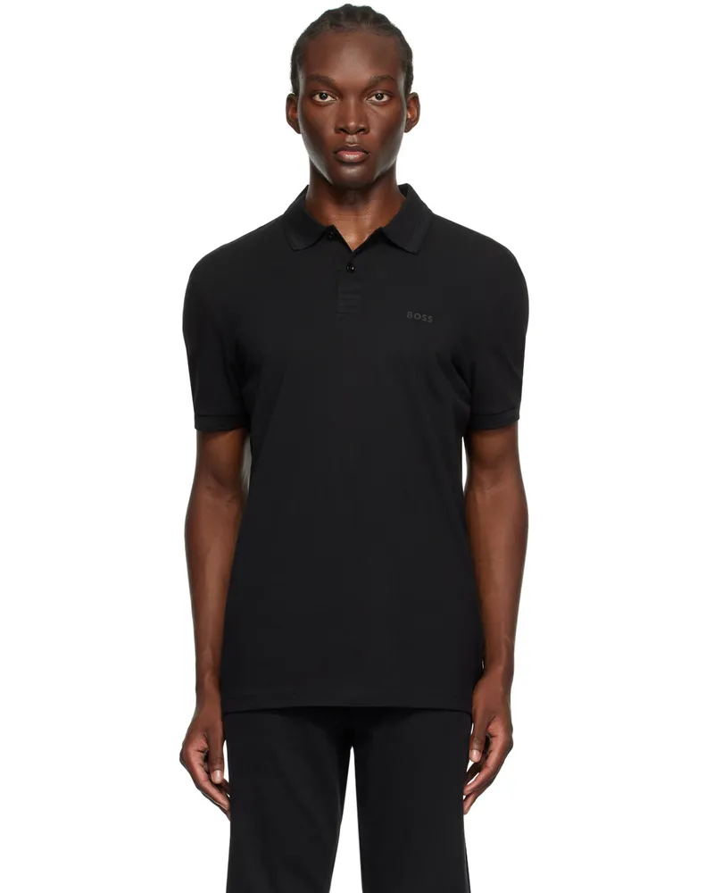 HUGO BOSS Black Spread Collar Polo 001-black