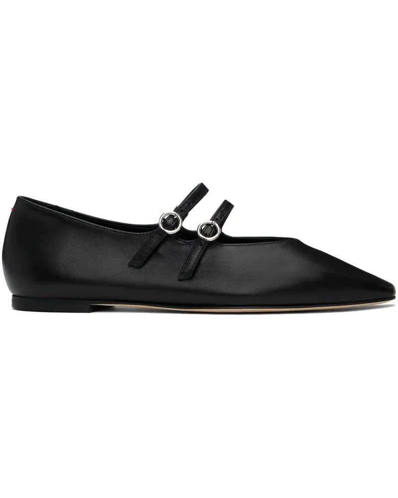 aeyde Black Franny Ballerina Flats Black