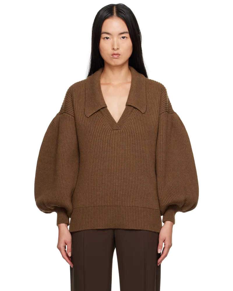 Kika Vargas Brown Greta Sweater Tobacco