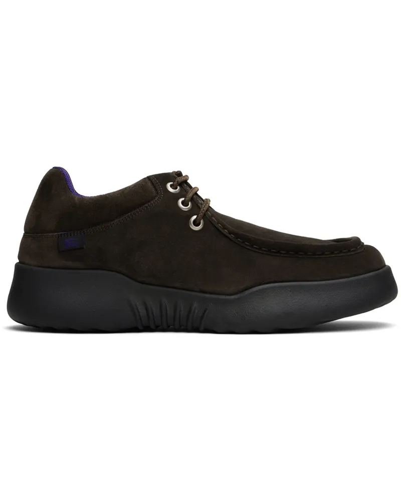 Burberry Brown Suede Log Loafers Chestnut