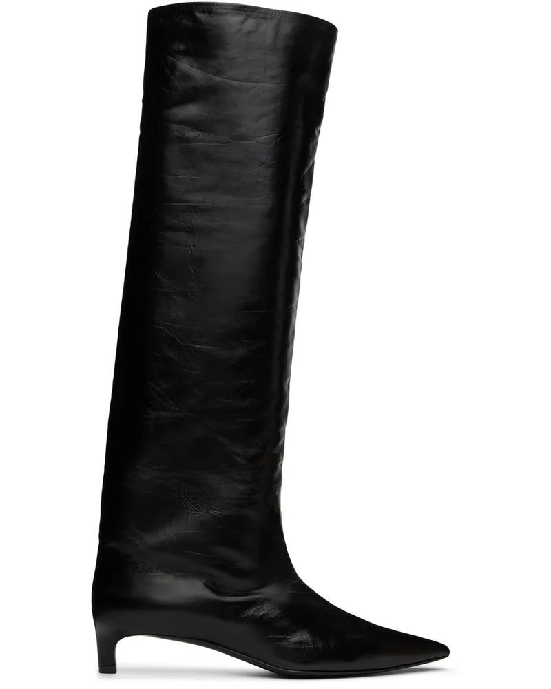 Jil Sander Black High Tall Boots 001