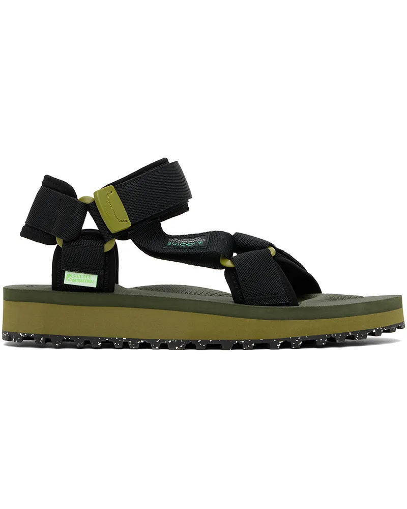 SUICOKE Black & Khaki DEPA-2Cab-ECO Sandals Black