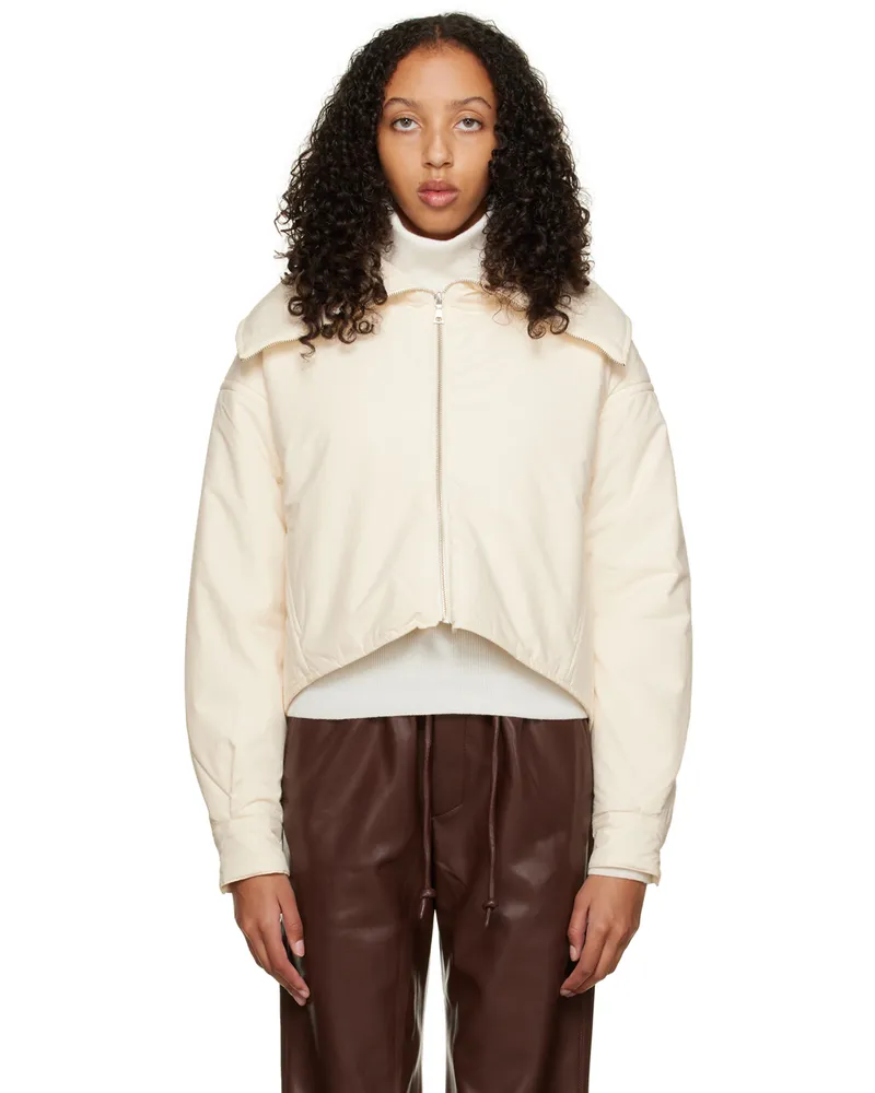 John Elliott + Co Off-White Scout Cropped Jacket Ivory