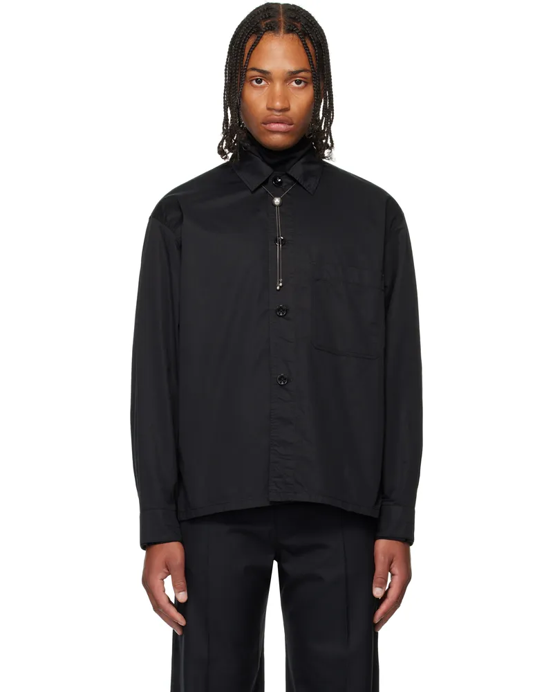 Christophe Lemaire Black Pyjama Shirt Bk999