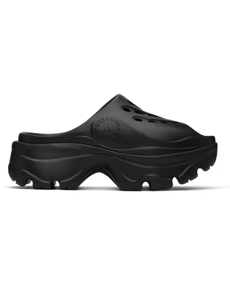 adidas Black Peep Toe Clogs Core