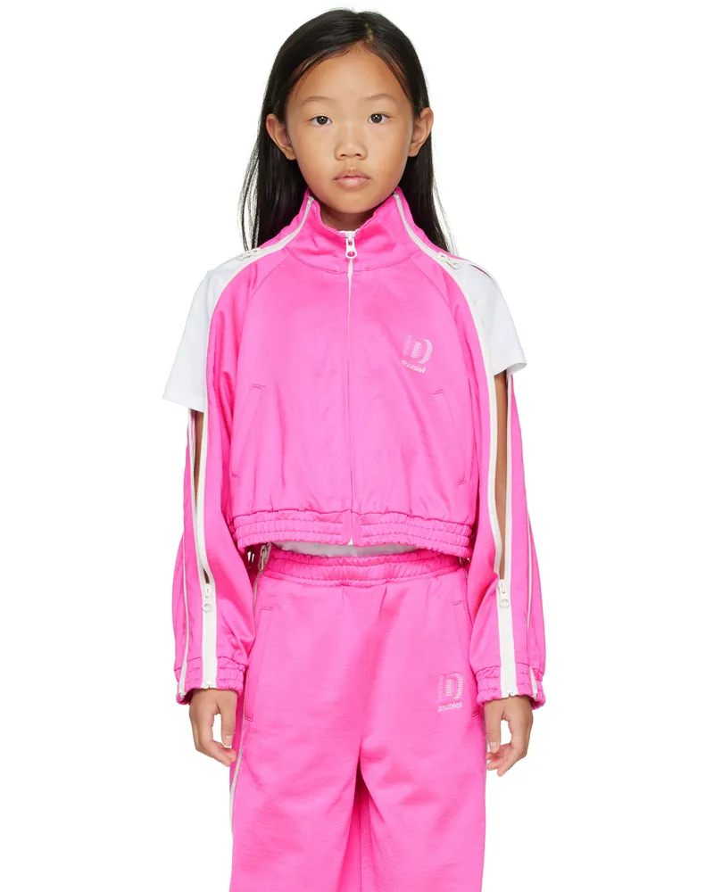 Doublet Kids Pink Zip Track Jacket Pink