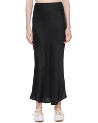 Silk Laundry Black Bias-Cut Maxi Skirt Black