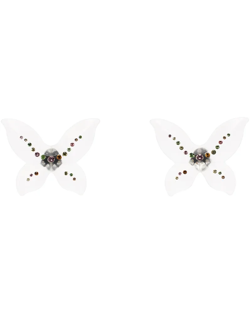 Blumarine Transparent Farfalla Earrings N0989