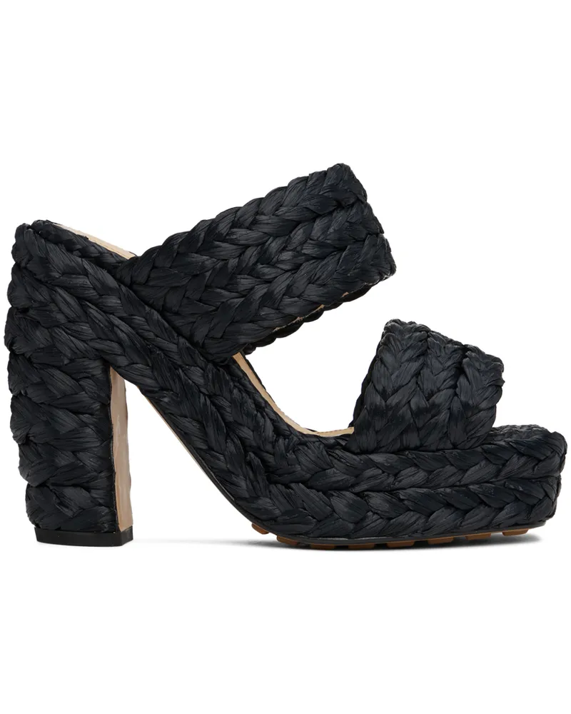 Bottega Veneta Black Canalazzo Sandals 1000