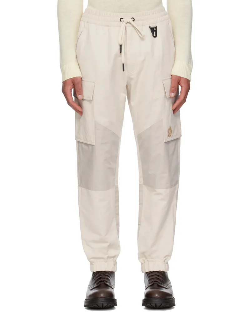 Moncler Moncler x FRGMT Hiroshi Fujiwara Beige Cotton & Linen Jogging Cargo Pants 268