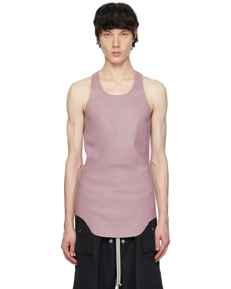 Rick Owens Pink Scoop Neck Tank Top 63