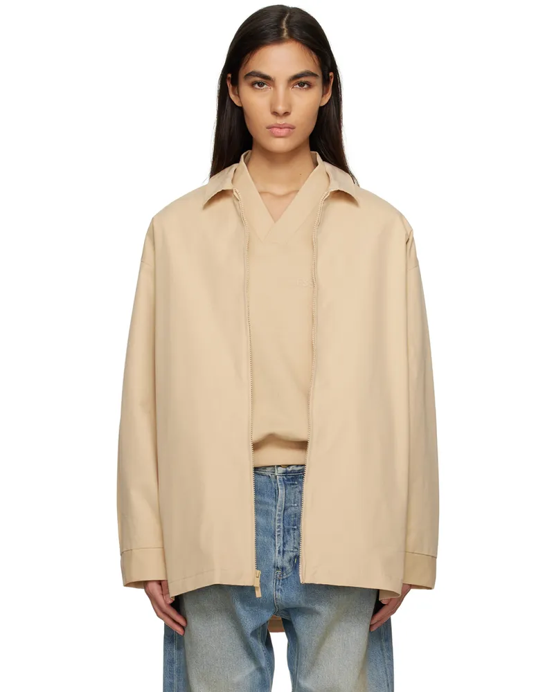 Fear of God Beige Zip Jacket Sand