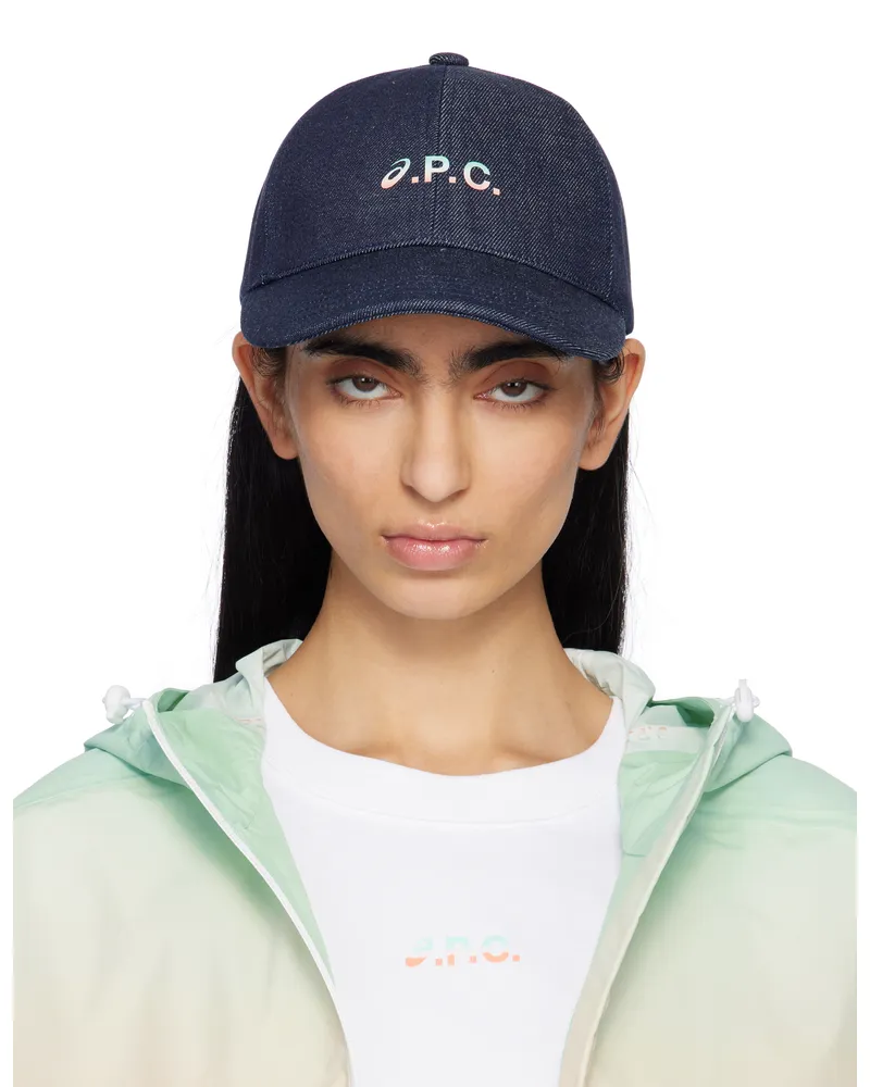 A.P.C. Indigo ASICS Edition Charlie Baseball Cap Iai