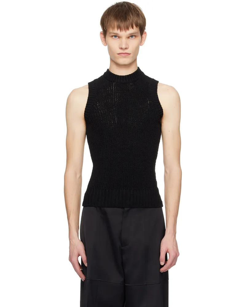 Jil Sander Black Crewneck Tank Top 001