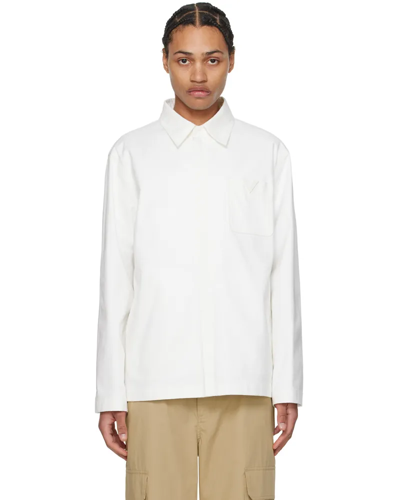 Valentino Garavani White Zip Jacket Avorio