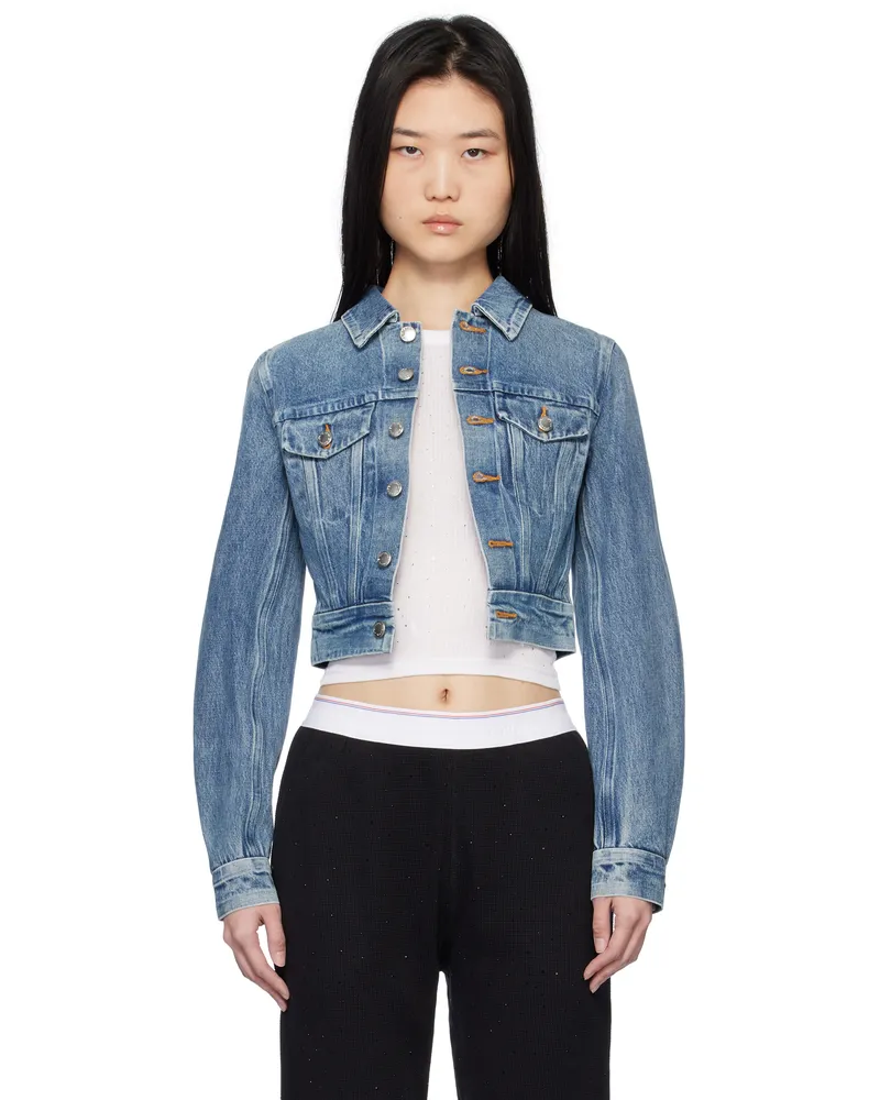 Alexander Wang Blue Trucker Denim Jacket Vintage