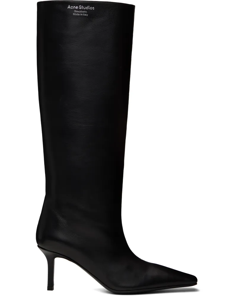 Acne Studios Black Leather Tall Boots 900