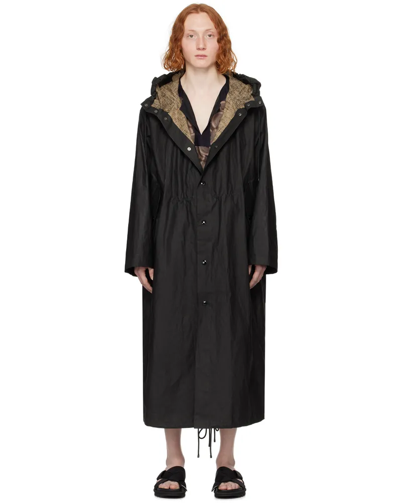 Dries van Noten Black Water-Repellent Parka 900
