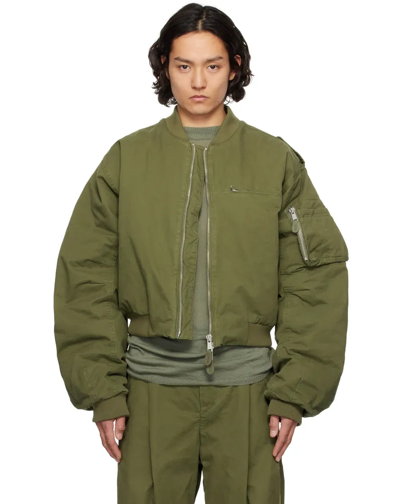 Entire Studios Khaki A-4 Bomber Jacket Army
