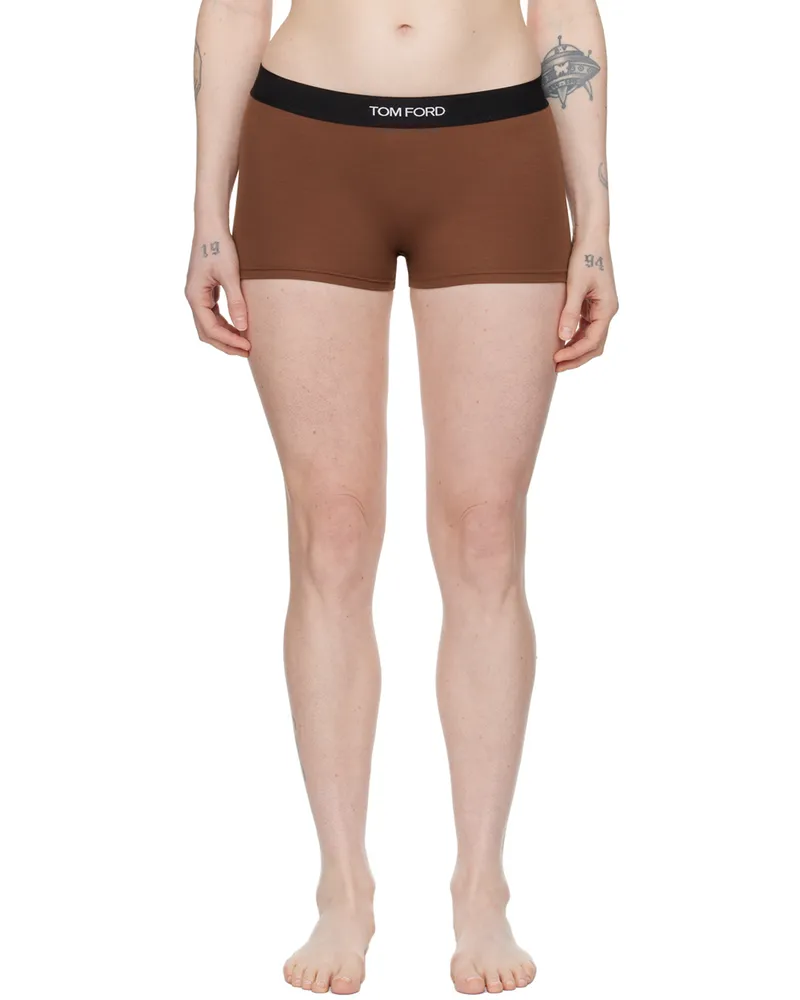 Tom Ford Brown Signature Boy Shorts Kb561
